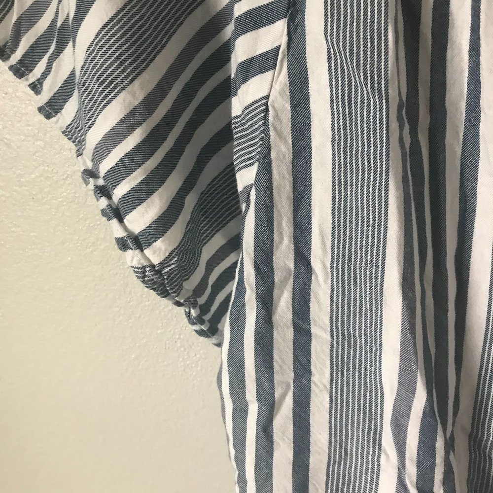 BEACHLUNCHLOUNGE Blue and White Striped Boho Top - Picture 3 of 5